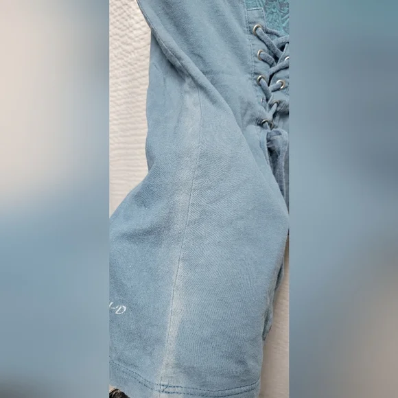 Harley-Davidson Gray and Blue Graphic Tee - Picture 7 of 8